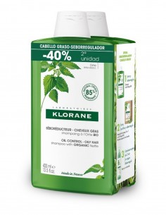 Klorane Champú Seborregulador a la Ortiga Bio 2x400 ml...