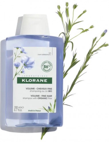 Klorane Champú Voluminizador al Lino Bio 400 ml