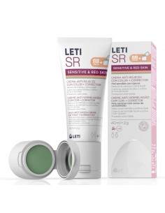 LetiSR Crema Anti-Rojeces con Color 40 ml + Corrector 2 g