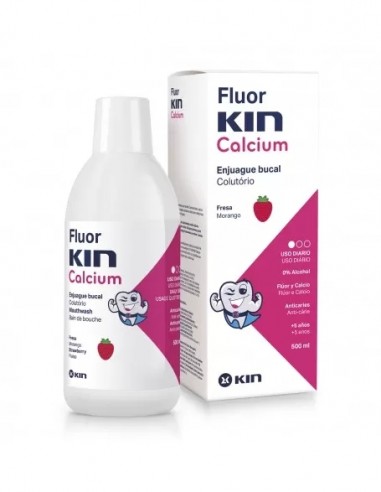 Kin FluorKin Calcium Enjuague Bucal Sabor Fresa...