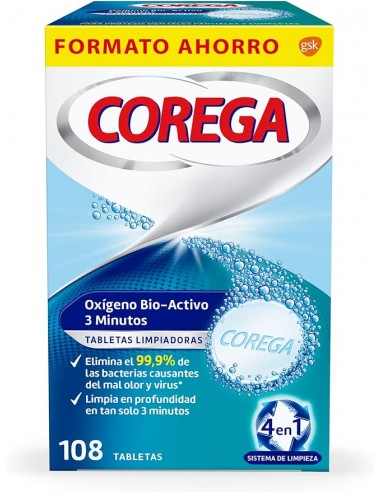 Corega Oxigeno Bio-Activo Tabletas Limpiadoras...