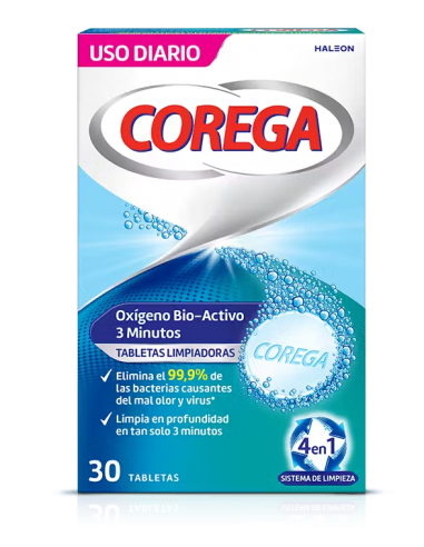 Corega Oxigeno Bio-Activo Tabletas Limpiadoras...