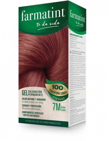 Farmatint Gel de Coloración Capilar Permanente 7M Rubio Caoba 135 ml