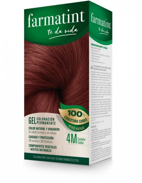 Farmatint Gel Coloración Capilar Permanente 4M Castaño Caoba 135 ml