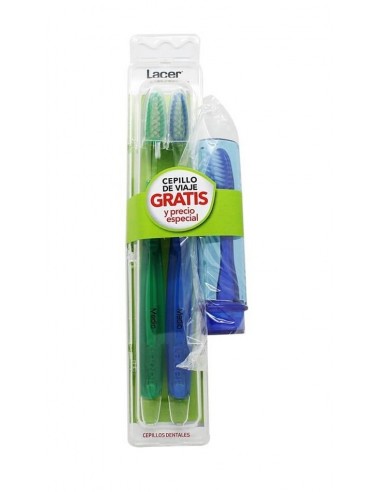 Lacer Duplo Cepillo Dental Adulto Medio +...