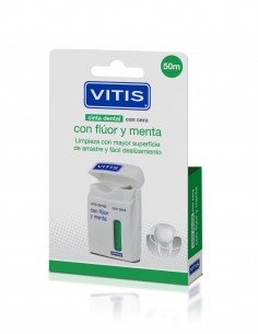 Vitis Cinta Dental con Cera-Flúor y Menta 50 m