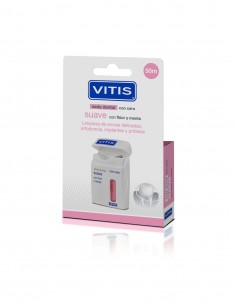 Vitis Seda Dental con Cera Suave Flúor y Menta 50 m