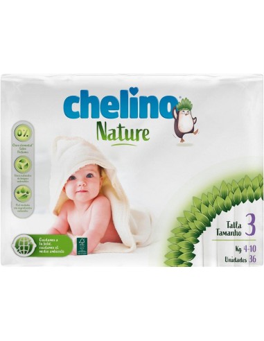 Chelino Nature Pañal Talla 3 Peso de 4 a 10 Kg...