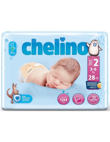 Chelino Pañal Talla 2 Peso de 3 a 6 Kg - 28...