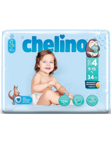 Chelino Pañal Talla 4 Peso de 9 a 15 Kg - 34...