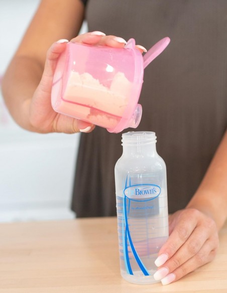 Dr Brown´s Dispensador de Leche en Polvo para 3x300 ml Color Rosa