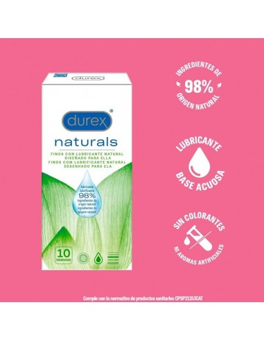 Durex Preservativo Naturals Regular Fit 10...