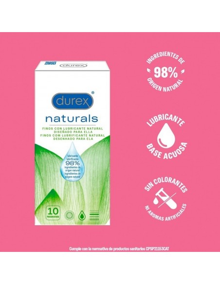 Durex Preservativo Naturals Regular Fit 10 unidades
