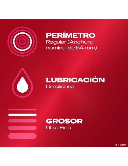 Durex Preservativo Sensitivo Contacto Total Regular Fit 12 unidades + 3 Real Feel Gratis