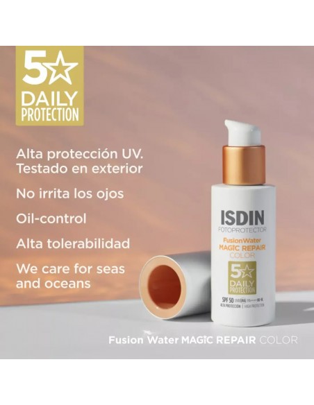 Isdin Fotoprotector Fusion Water Magic Repair con Color SPF 50 - 50 ml