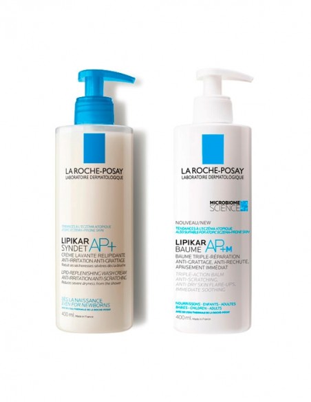 La Roche Posay Lipikar Baume APM 400 ml + Lipikar Syndet Anti-Irritaciones AP 400 ml + Neceser