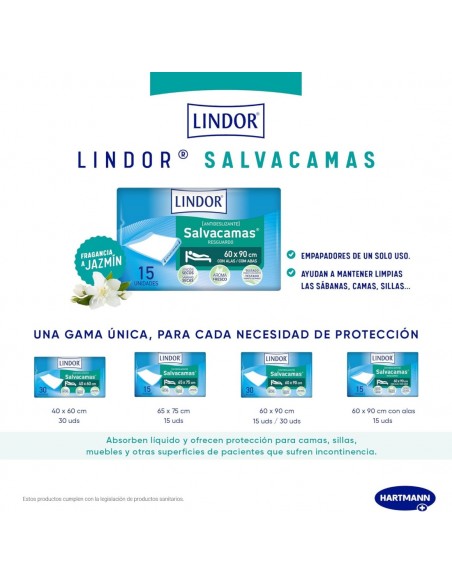 Lindor Salvacamas 65x75 cm 15 unidades