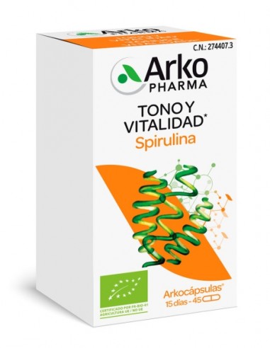 Arkopharma Spirulina Bio Tono y Vitalidad 45...
