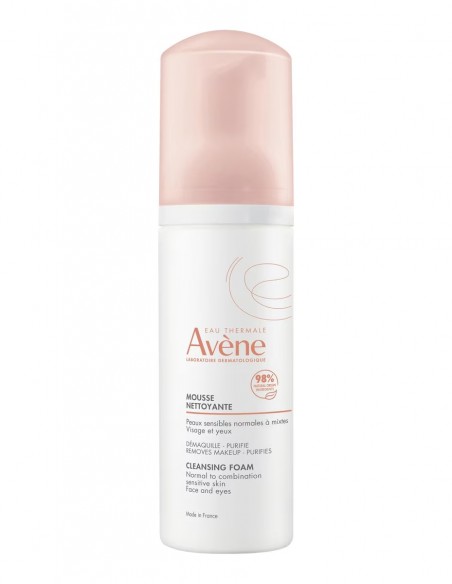 Avène Espuma Limpiadora Matificante Piel Sensible Normal a Mixta para Rostro y Ojos 150 ml