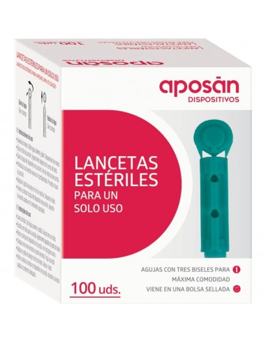 Aposán Lancetas Estériles para Glucómetro...
