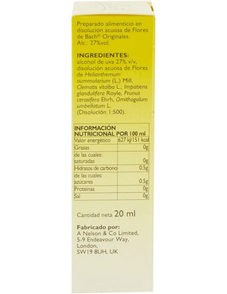 Bach Rescue Remedy Flores de Bach Originales en Gotas 20 ml