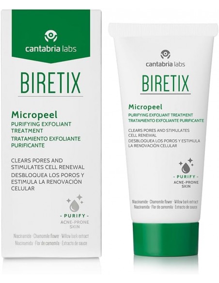 Biretix Micropeel Gel Limpiador Exfoliante y Renovador Epidérmico Suave Purificante 50 ml