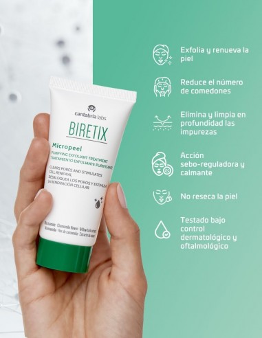 Biretix Micropeel Gel Limpiador Exfoliante y...