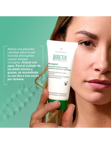 Biretix Micropeel Gel Limpiador Exfoliante y Renovador Epidérmico Suave Purificante 50 ml