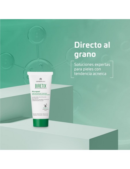 Biretix Micropeel Gel Limpiador Exfoliante y Renovador Epidérmico Suave Purificante 50 ml