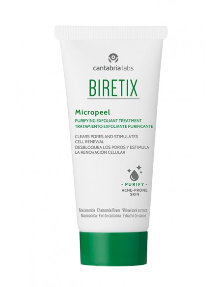 Biretix Micropeel Gel Limpiador Exfoliante y Renovador Epidérmico Suave Purificante 50 ml