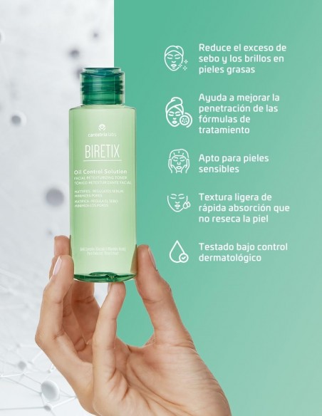 Biretix Oil Control Solution Tónico Retexturizante Facial 100 ml