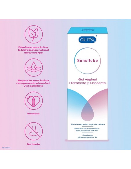 Durex Sensilube Gel Vaginal Hidratante y Lubricante 40 ml