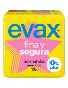 Evax Fina y Segura Compresa Normal con Alas 12 unidades