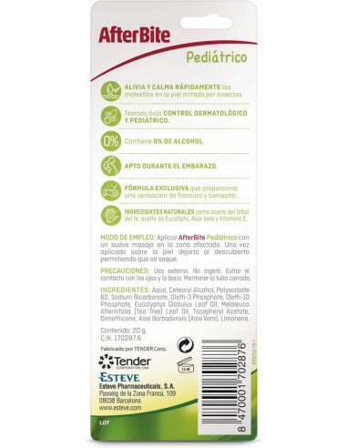 AfterBite Pediátrico Alivio Inmediato Post...