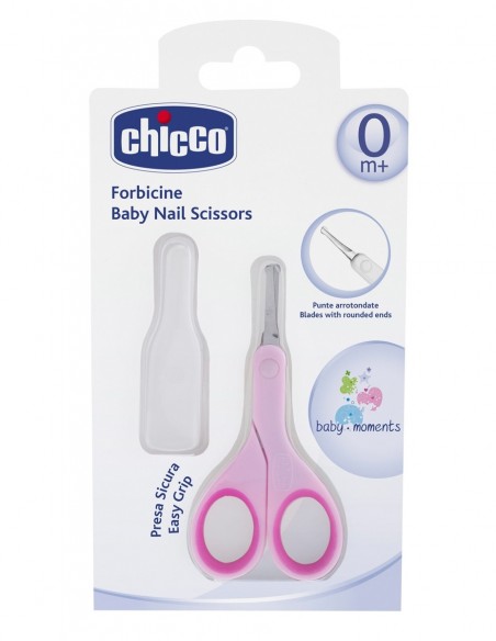 Chicco Tijeras para Bebé con Borde de Seguridad Color Rosa