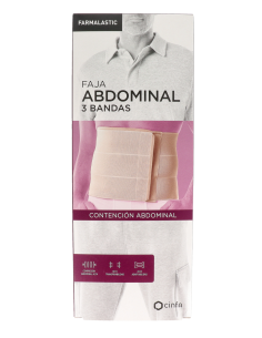 Farmalastic Faja Abdominal 3 Bandas Beige Talla Mediana...
