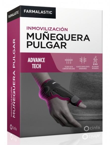 Farmalastic Muñequera Pulgar Actividad Intensiva Talla 2 (perímetro 18-23 cm)
