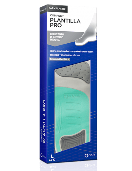 Farmalastic Plantillas Pro Confort Diario en Actividades Intensivas Talla L (44-47)