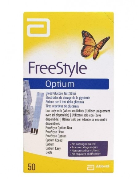 FreeStyle Optium Tiras Reactivas de Glucemia 50 unidades
