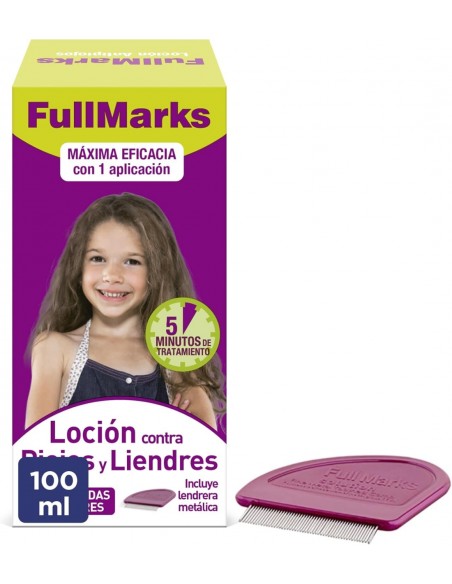 FullMarks Loción Antipiojos 100 ml + Lendrera