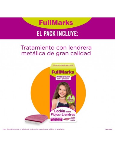 FullMarks Loción Antipiojos 100 ml + Lendrera