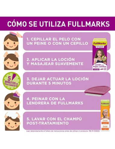 FullMarks Loción Antipiojos 100 ml + Lendrera