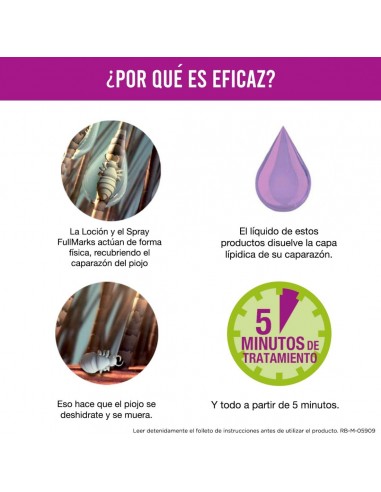 FullMarks Loción Antipiojos 100 ml + Lendrera