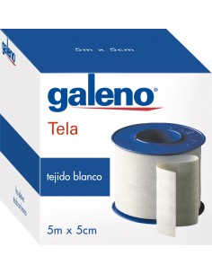 Galeno Esparadrapo Tela Blanco 5 cm x 5 m