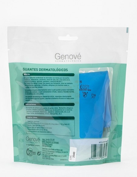 Genové Genocure Guantes Dermatológicos Nitrilo Talla L - 1 par