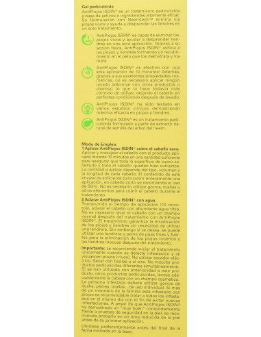 Isdin Antipiojos Gel Pediculicida 100 ml
