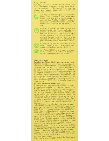 Isdin Antipiojos Gel Pediculicida 100 ml