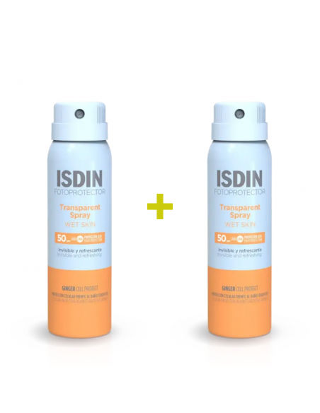 Isdin Fotoprotector Transparent Spray Wet Skin SPF 50 - 2x100 ml