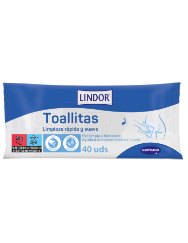 Lindor Toallas Húmedas Grandes 30x30 cm Higiene...