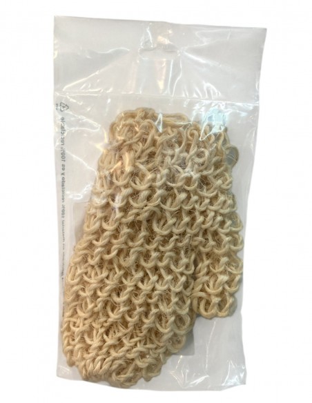 Manopla Crin Vegetal Fibra 100% Natural para Masaje y Baño